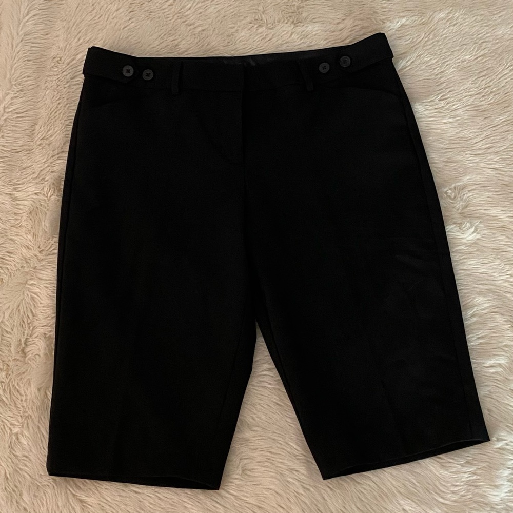Express black Editor Bermuda shorts